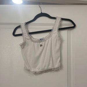 White lace trim Princess Polly top